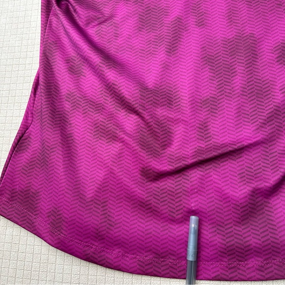 Lady Hagen Women’s Printed V Neck Short Sleeve Golf Polo Stretch Berry Size S - Picture 7 of 12